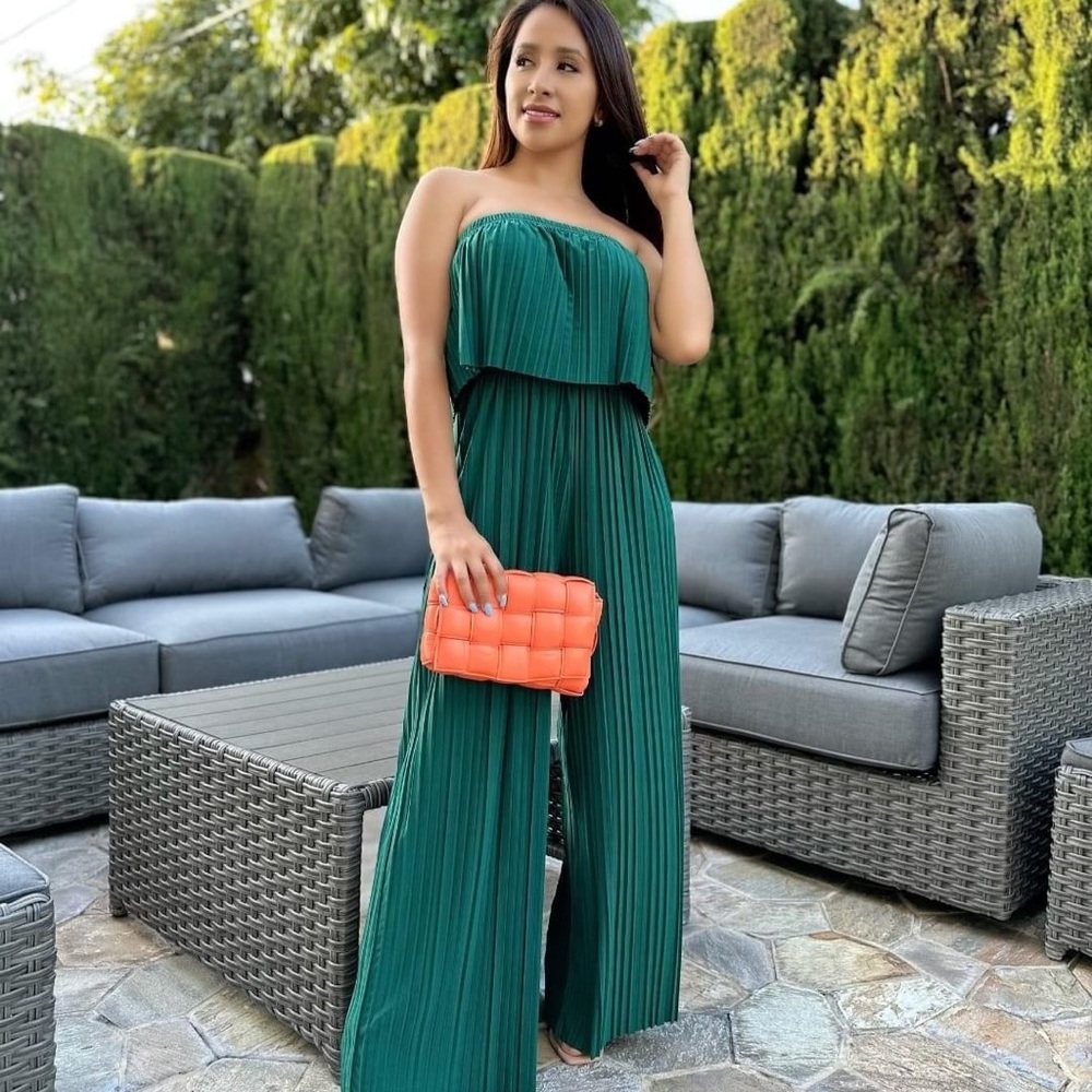 Jumpsuit verde botánico